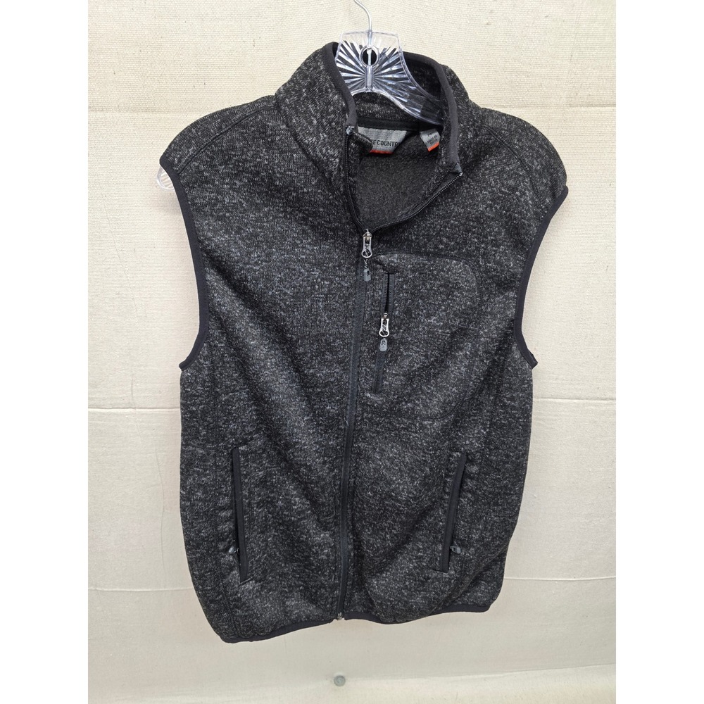 Free Country Mens Fleece Vest Gray Heather Full Zip Pockets Size‎ Medium